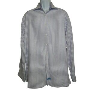 English Laundry Shirt Men Size 16 1/2 Purple Large Button Up Long Sleeve Casual